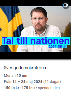 Jimmie åkessons tal till nationen